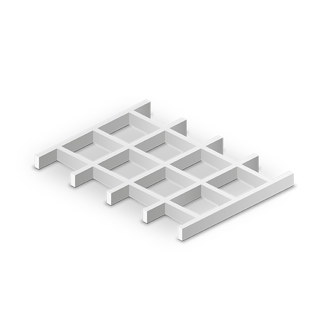 Moulded gratings 12.5 mm